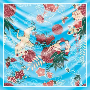 khăn bandana lụa silk họa tiết hoa - Mã 58 40