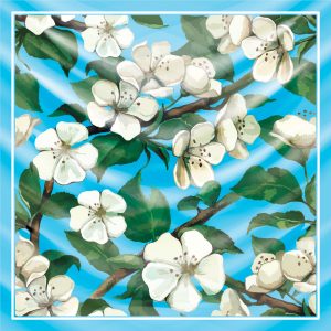 khăn bandana lụa silk họa tiết hoa - Mã 59 40