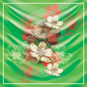 khăn bandana lụa silk họa tiết hoa - Mã 56 44