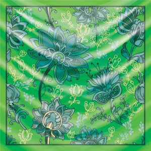 khăn bandana lụa silk họa tiết hoa - Mã 66 44