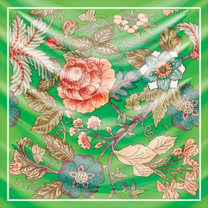 khăn bandana lụa silk họa tiết hoa - Mã 57 44
