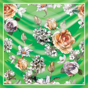 khăn bandana lụa silk họa tiết hoa - Mã 55 44