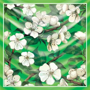 khăn bandana lụa silk họa tiết hoa - Mã 59 44