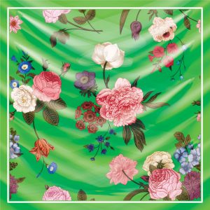 khăn bandana lụa silk họa tiết hoa - Mã 60 44