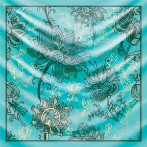 khăn bandana lụa silk họa tiết hoa - Mã 66 46