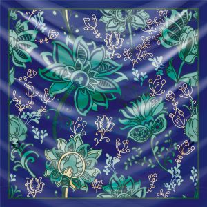 khăn bandana lụa silk họa tiết hoa - Mã 66 48