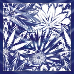 khăn bandana lụa silk họa tiết hoa - Mã 68 48