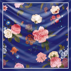 khăn bandana lụa silk họa tiết hoa - Mã 60 48