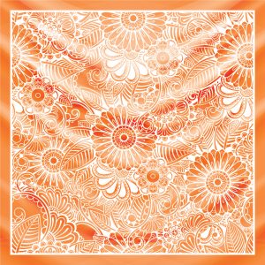 khăn bandana lụa silk họa tiết hoa - Mã 80 18