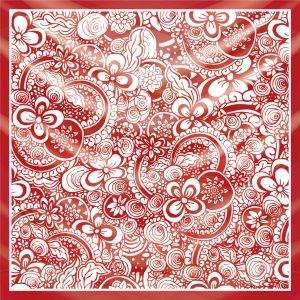 khăn bandana lụa silk họa tiết hoa - Mã 75 22