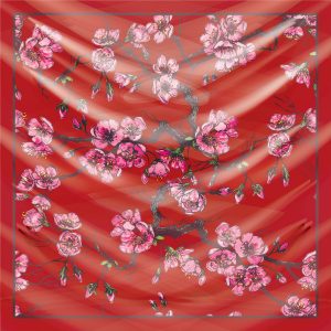 khăn bandana lụa silk họa tiết hoa - Mã 78 22