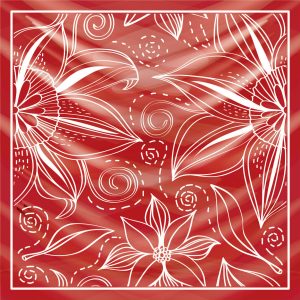 khăn bandana lụa silk họa tiết hoa - Mã 93 22