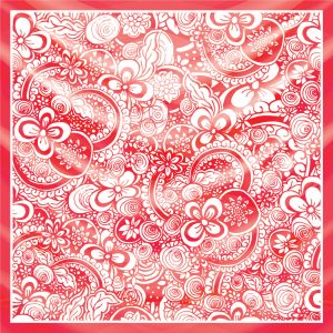 khăn bandana lụa silk họa tiết hoa - Mã 75 24