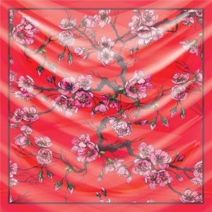 khăn bandana lụa silk họa tiết hoa - Mã 78 24