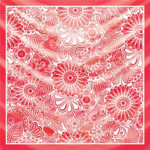 khăn bandana lụa silk họa tiết hoa - Mã 80 24