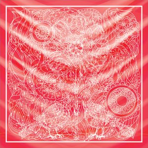 khăn bandana lụa silk họa tiết hoa - Mã 86 24