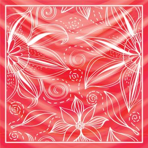 khăn bandana lụa silk họa tiết hoa - Mã 93 24