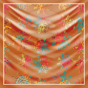 khăn bandana lụa silk họa tiết hoa - Mã 71 28