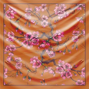 khăn bandana lụa silk họa tiết hoa - Mã 78 28