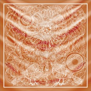 khăn bandana lụa silk họa tiết hoa - Mã 86 28