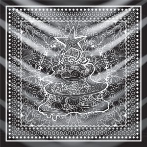 khăn bandana lụa silk họa tiết hoa - Mã 76 30