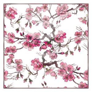 khăn bandana lụa silk họa tiết hoa - Mã 78 30