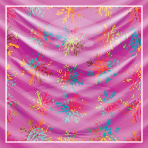 khăn bandana lụa silk họa tiết hoa - Mã 71 32