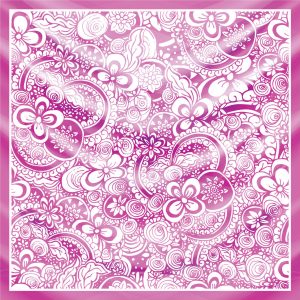 khăn bandana lụa silk họa tiết hoa - Mã 75 32