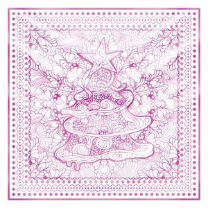 khăn bandana lụa silk họa tiết hoa - Mã 76 32