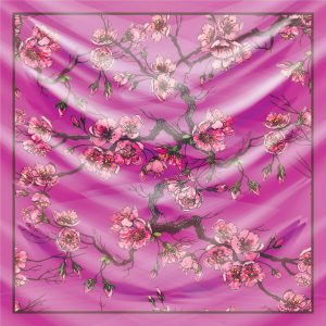 khăn bandana lụa silk họa tiết hoa - Mã 78 32