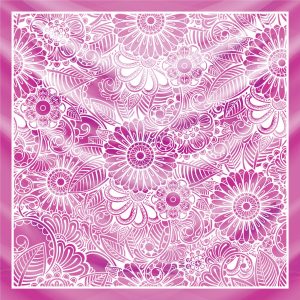 khăn bandana lụa silk họa tiết hoa - Mã 80 32