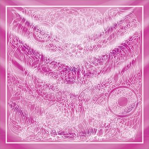 khăn bandana lụa silk họa tiết hoa - Mã 86 32