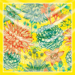 khăn bandana lụa silk họa tiết hoa - Mã 73 32