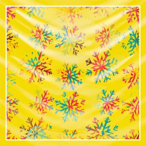khăn bandana lụa silk họa tiết hoa - Mã 71 36