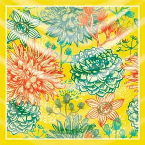 khăn bandana lụa silk họa tiết hoa - Mã 73 30