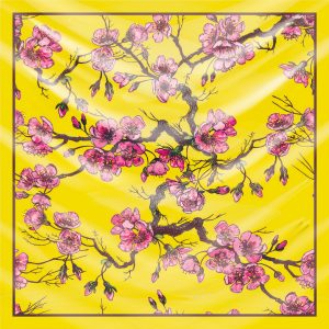 khăn bandana lụa silk họa tiết hoa - Mã 78 36