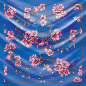 khăn bandana lụa silk họa tiết hoa - Mã 78 38