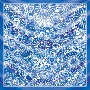 khăn bandana lụa silk họa tiết hoa - Mã 80 38