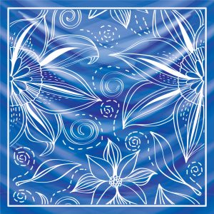 khăn bandana lụa silk họa tiết hoa - Mã 93 38