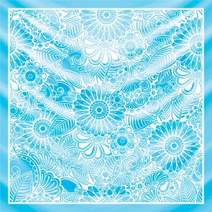 khăn bandana lụa silk họa tiết hoa - Mã 80 40