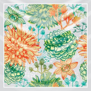 khăn bandana lụa silk họa tiết hoa - Mã 73 24