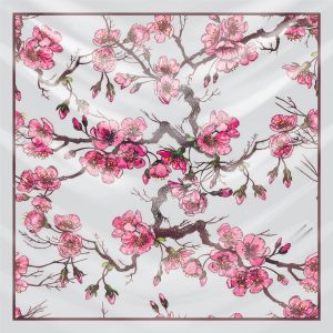 khăn bandana lụa silk họa tiết hoa - Mã 78 42