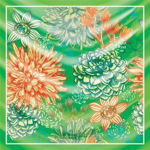 khăn bandana lụa silk họa tiết hoa - Mã 73 22