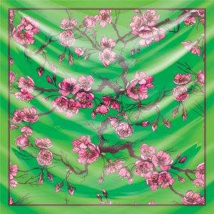 khăn bandana lụa silk họa tiết hoa - Mã 78 44