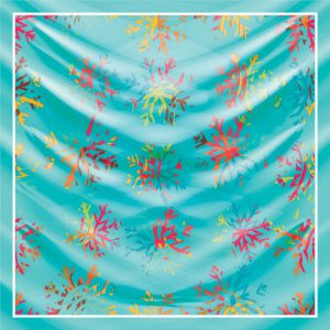 khăn bandana lụa silk họa tiết hoa - Mã 71 46