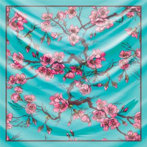 khăn bandana lụa silk họa tiết hoa - Mã 78 46