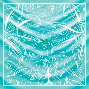 khăn bandana lụa silk họa tiết hoa - Mã 93 46