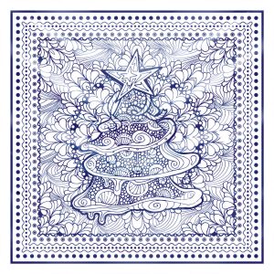 khăn bandana lụa silk họa tiết hoa - Mã 76 48