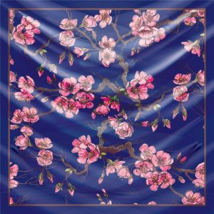 khăn bandana lụa silk họa tiết hoa - Mã 78 48