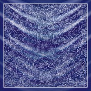 khăn bandana lụa silk họa tiết hoa - Mã 79 48